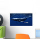 CG Rendered Whale Underwater Wall Decal