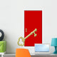 Red Door with Large Wall Decal