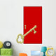 Red Door with Large Wall Decal