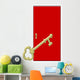 Red Door with Large Wall Decal