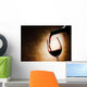 Red Wine Glass and Wall Decal