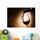 Red Wine Glass and Wall Decal
