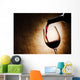 Red Wine Glass and Wall Decal
