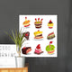 Colorful Cartoon Desserts Wall Stickers