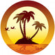 Tropical Island Wall Decal Design 6