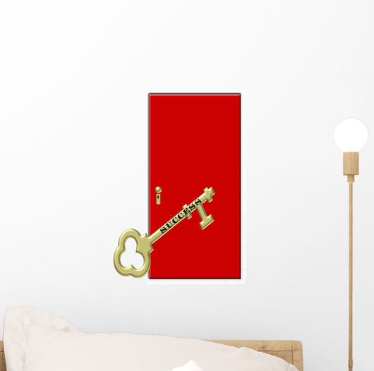 Gold Key to Success Wall Decal
