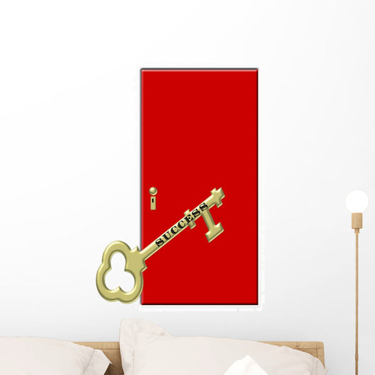 Gold Key to Success Wall Decal