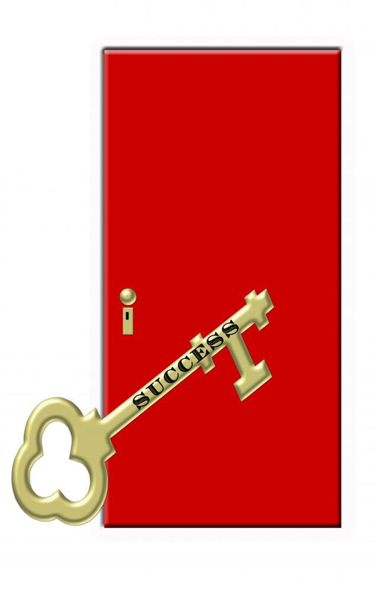 Gold Key to Success Wall Decal