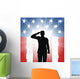 Patriotic Soldier Salute Wall Decal