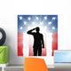 Patriotic Soldier Salute Wall Decal