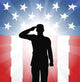 Patriotic Soldier Salute Wall Decal