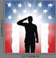 Patriotic Soldier Salute Wall Decal