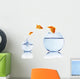 Gold Fish Fishbowl Wall Decal Design 2