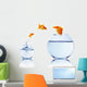 Gold Fish Fishbowl Wall Decal Design 2