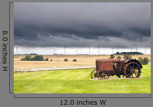 Old Rusty Tractor with Wall Decal