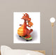 Red Skateboarding Dragon Wall Decal