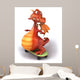 Red Skateboarding Dragon Wall Decal