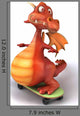 Red Skateboarding Dragon Wall Decal