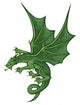 Green Dragon Sketch Wall Decal