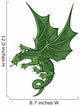 Green Dragon Sketch Wall Decal