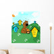 Bear Eats Honey Wall Decal