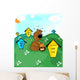 Bear Eats Honey Wall Decal