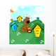Bear Eats Honey Wall Decal
