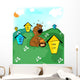 Bear Eats Honey Wall Decal