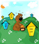 Bear Eats Honey Wall Decal