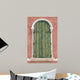 Arc Window with Green Wall Decal