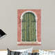 Arc Window with Green Wall Decal