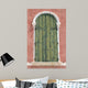 Arc Window with Green Wall Decal