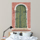 Arc Window with Green Wall Decal