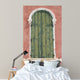 Arc Window with Green Wall Decal