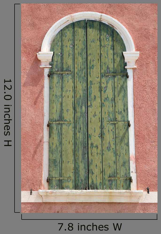 Arc Window with Green Wall Decal
