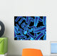 Blaue Bakterien Wall Decal