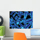 Blaue Bakterien Wall Decal