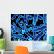 Blaue Bakterien Wall Decal