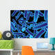 Blaue Bakterien Wall Decal
