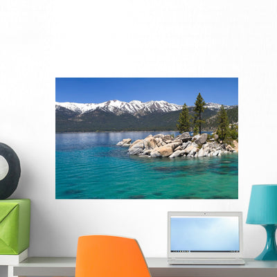 Lake Tahoe Wall Decal shown on a wall