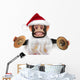 Vintage Mechanical Monkey Toy Wall Decal