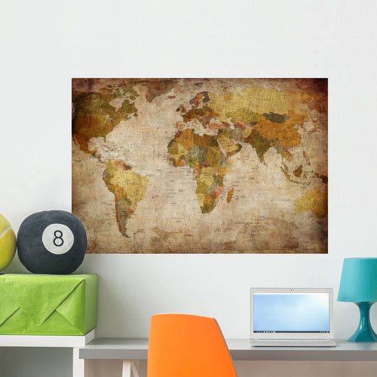 World Map Wall Decal