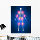 Menschliche Skelett Mit Schmerzpunkten Wall Decal