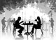 Street Cafe with Resting Wall Decal