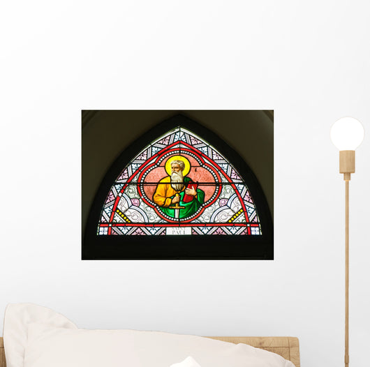 Painted Glasses Saint Church Wall Decal Design 3