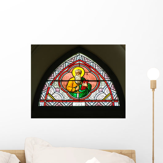 Painted Glasses Saint Church Wall Decal Design 3