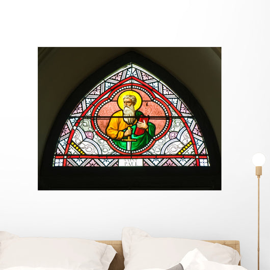 Painted Glasses Saint Church Wall Decal Design 3