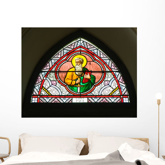 Painted Glasses Saint Church Wall Decal Design 3