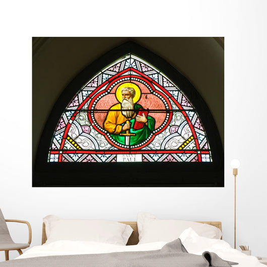 Painted Glasses Saint Church Wall Decal Design 3