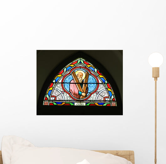 Painted Glasses Saint Church Wall Decal Design 2